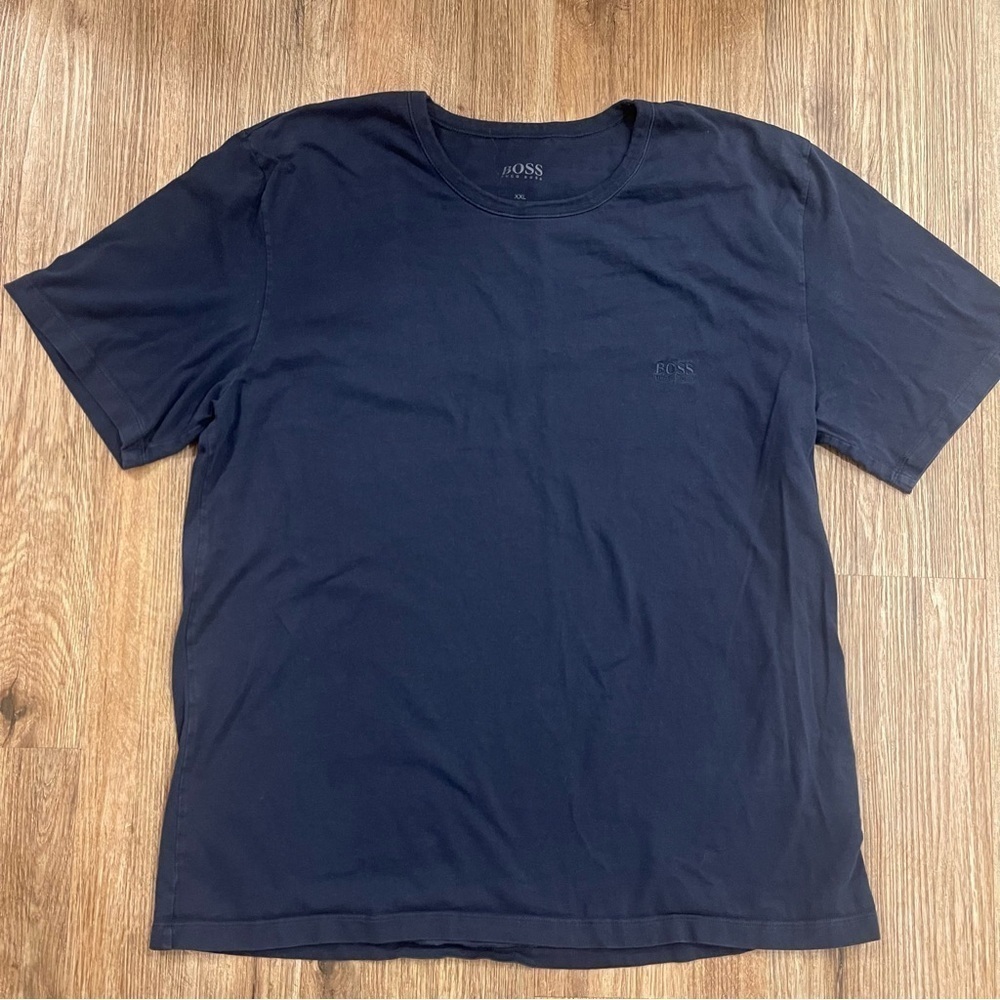 Hugo Boss Tee Shirt Men’s Sz 2XL Navy Blue Classic Preppy Old Money Basic